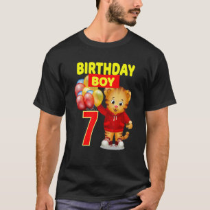 Camiseta Vebyhogh Daniel Tiger 7 Anos Toddler Birthday B