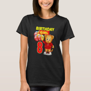 Camiseta Vebyhogh Daniel Tiger, Rapariga De Aniversário De