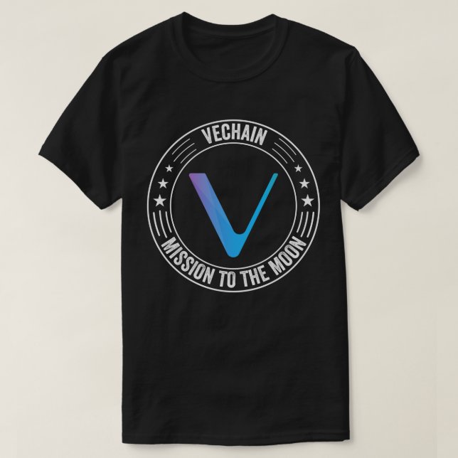Camiseta Vechain Mission To Moon VET Crypto Coin HODL (Frente do Design)