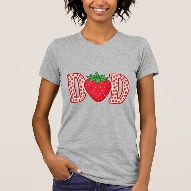 Camiseta Vector Desenho de Letra Morango Pai_1 (Frente)