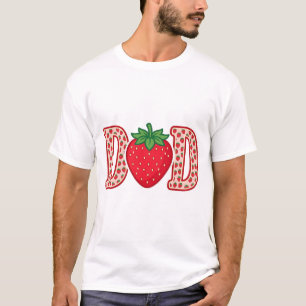 Camiseta Vector Desenho de Letra Morango Pai_1