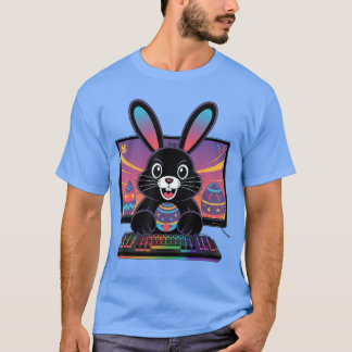 Camiseta Vedo Gamer Dia de Páscoa Bunny Engraçado para Game
