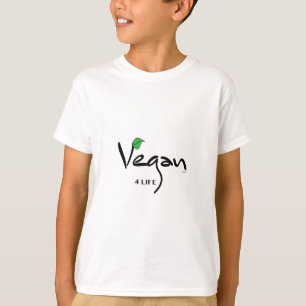 Camiseta Vegan 4 Life with Green Leaf Legal