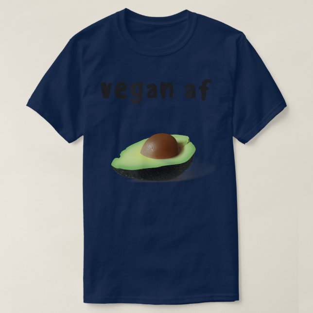 Camiseta Vegan AF Avocado Funny (Frente do Design)
