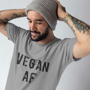 Camiseta Vegan AF Cinzas Escuras Engraçadas