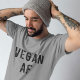 Camiseta Vegan AF Cinzas Escuras Engraçadas (Criador carregado)