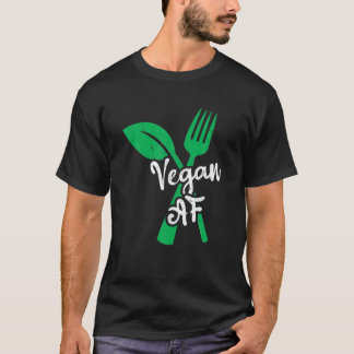 Camiseta Vegan AF Folha E Fork Go Vegan