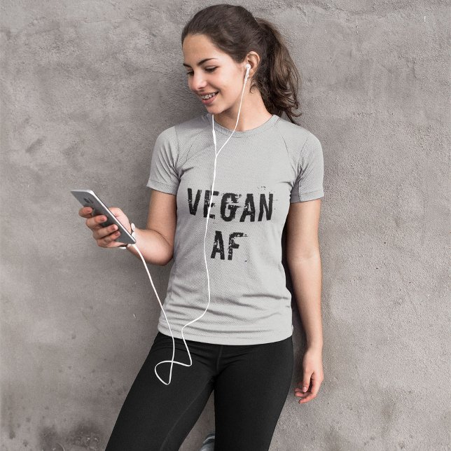 Camiseta Vegan AF Funny (Criador carregado)