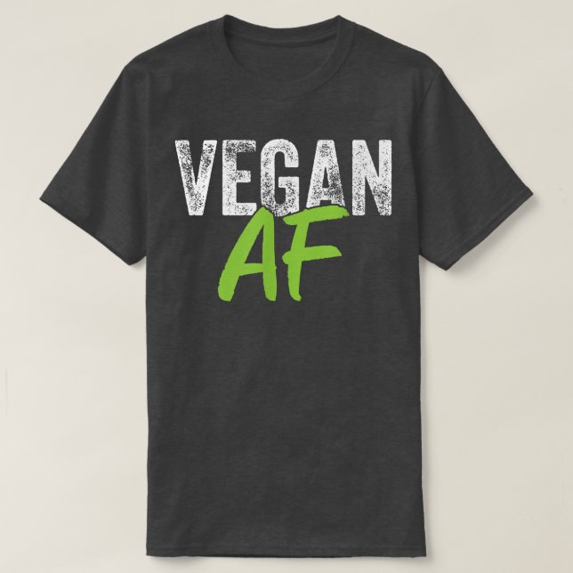 Camiseta Vegan AF Funny Vegetarian Vegamen Plant Comida (Frente do Design)
