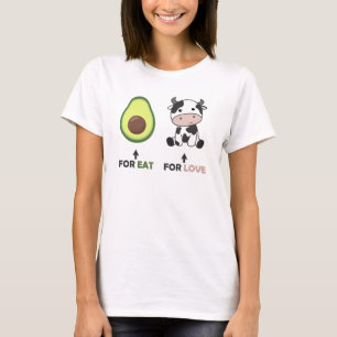 Camiseta Vegan Amante de os animais Vegan Avocado Comida Co