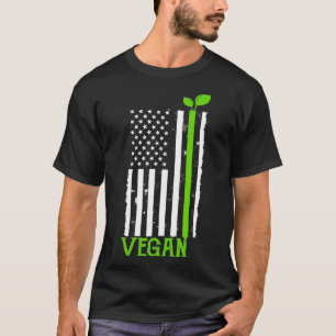Camiseta Vegan American Flag Veganismo Plant Organic Based 