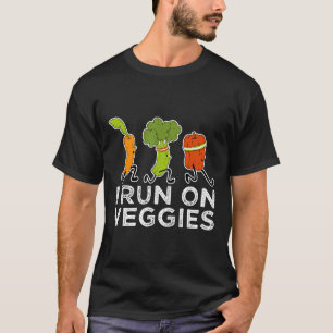 Camiseta Vegan Athlete Marathon Runner I Run On Veggies Veg