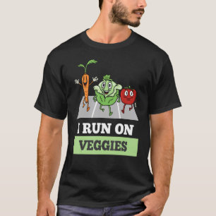 Camiseta Vegan Athlete Marathon Runner I Run On Veggies Veg