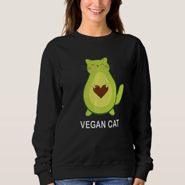 Camiseta Vegan Cat Vegetarian Cat Avocato Avocat Avogato (Frente)