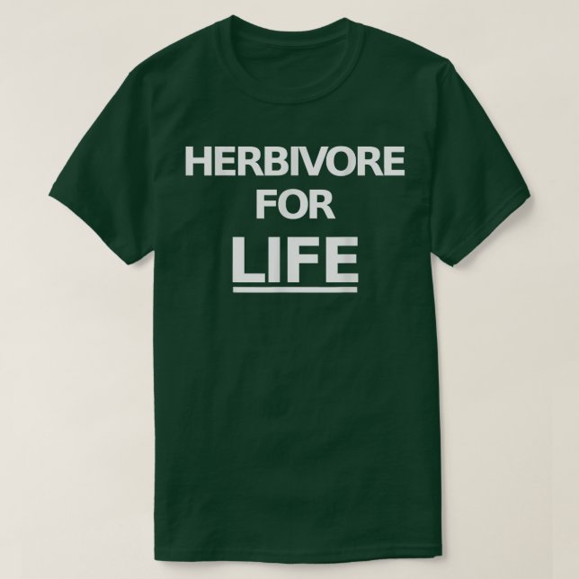 Camiseta Vegan Clothing Herbivore para toda a vida Teto Veg (Frente do Design)
