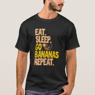 Camiseta Vegan Coma Dormir Bananas Repete Vegetariano