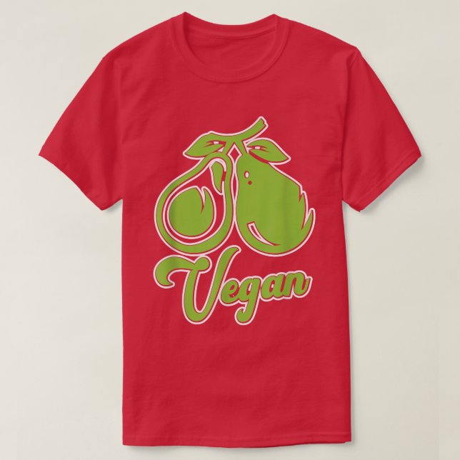 Camiseta Vegan comida avocado (Frente do Design)