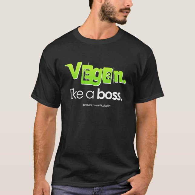 Camiseta Vegan. Como um chefe (Frente)