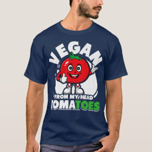 Camiseta Vegan Da Minha Cabeça Tomates Engraçado Vegetarian
