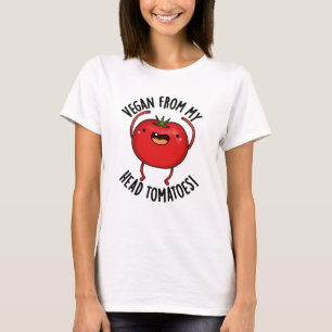 Camiseta Vegan Da Minha Cabeça Tomates Engraçado Veggie Pun
