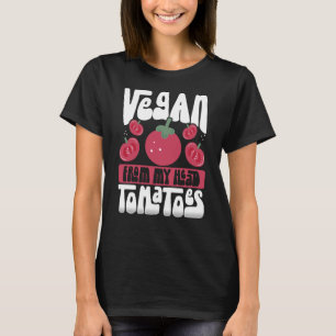 Camiseta Vegan Da Minha Cabeça Tomates Veganismo