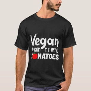 Camiseta Vegan Da Minha Cabeça Tomato Engraçado Presente