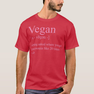 Camiseta Vegan Definition Getting Asked Where You Get Your 