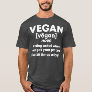 Camiseta Vegan Definition Protein Vegetarian Vegan Ativism
