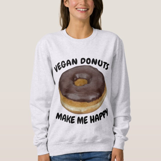 CAMISETA VEGAN DONUTS MAKE ME HAPPY (Frente)