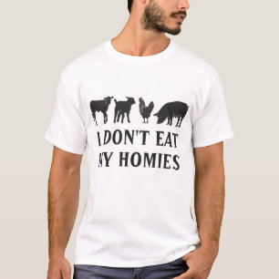 Camiseta Vegan eu não como meu Homies