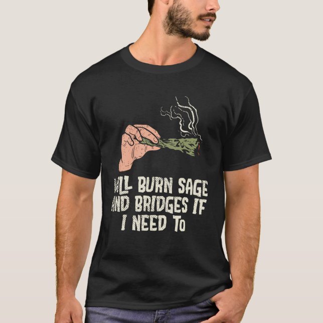 Camiseta Vegan Gag Queimará Sage E Pontes (Frente)