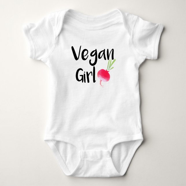 Camiseta "Vegan Girl" bebe baby (Frente)