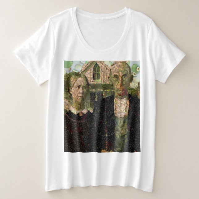 Camiseta Vegan Gothic Fine Art Spoof (Frente do Design)