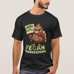 Camiseta Vegan Graças Engraçado Turquia Comeu Broccoli Vege