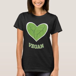Camiseta Vegan Heart Leaf Funny Vegans Vegetarians Health