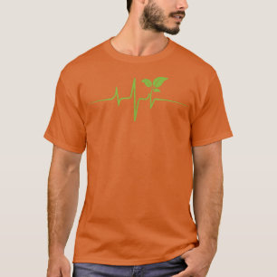 Camiseta Vegan Heartbeat Vegan Tee Gift Para Plano Vegetal
