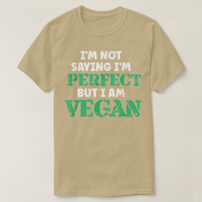 Camiseta Vegan Humor cita Vegetariana Saudável Baseada em P (Frente do Design)