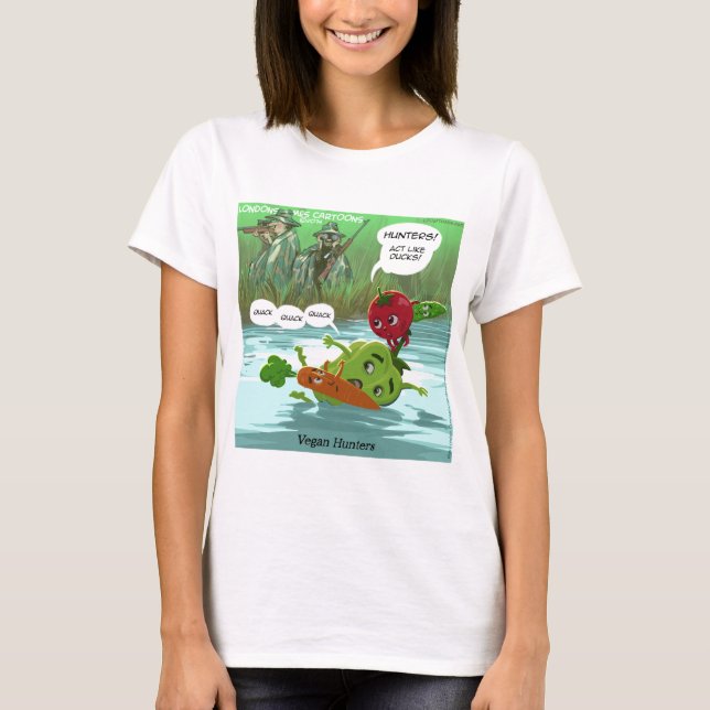 Camiseta Vegan Hunters Funny (Frente)