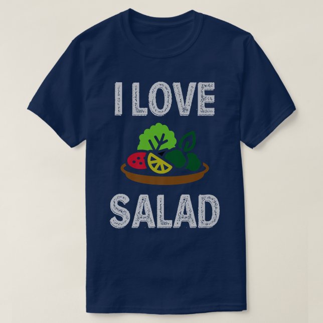 Camiseta Vegan I Adora Salad Vegetarian (Frente do Design)