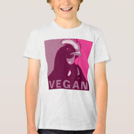 Camiseta Vegan Kid Pink Pop Art Inspirou Tshirt de frango