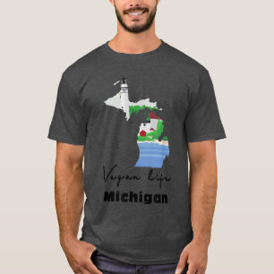 Camiseta Vegan Life Michigan WFPB Vegetariana Herbivore