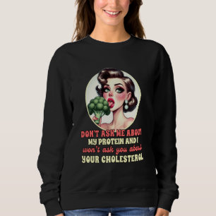 Camiseta Vegan Life Vegetarian Broccoli não me pergunte sob
