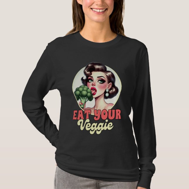 Camiseta Vegan Life Vegetarian Broccoli Plant Based Come Yo (Frente)