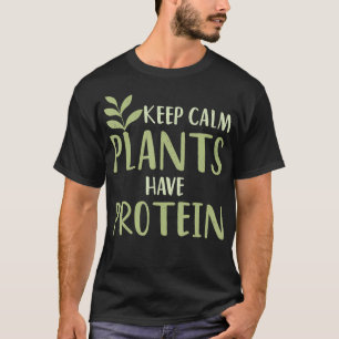 Camiseta Vegan Mantém Plantas Calmas Com Comida Verde De Pr