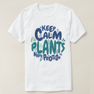 Camiseta Vegan Mantém Plantas Calmas Diversão Vegetal De Pr