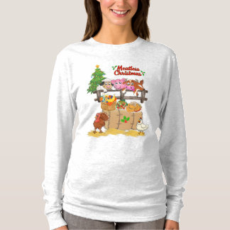 Camiseta Vegan Meatless Christmas Long Sleeve Tee