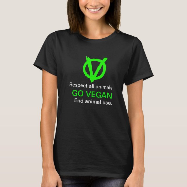 Camiseta VEGAN! Mostre o logotipo da Revolução Vegan! (Frente)