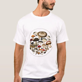 Camiseta Vegan Mushroom Pattern