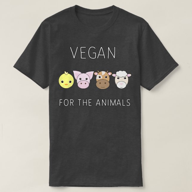 Camiseta Vegan Para Os Animais (Frente do Design)