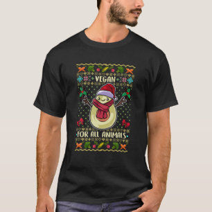 Camiseta Vegan Para Todos Os Animais Papais noeis De Avocad